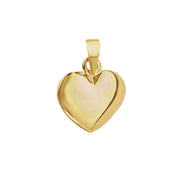 Hjerte vedhæng i 8 karat guld - 14x15,50 mm