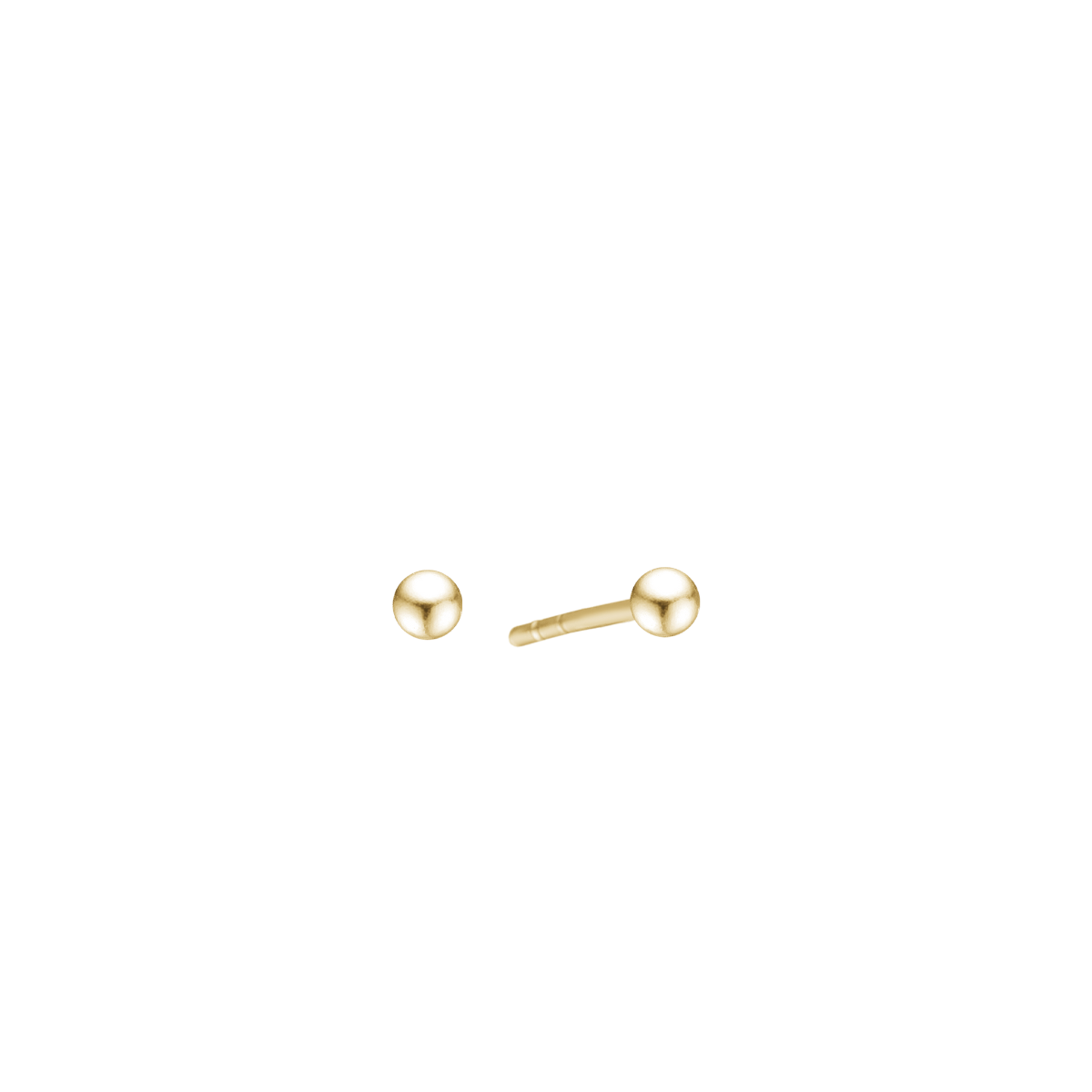 8KT ØRESTIK 3MM KUGLE