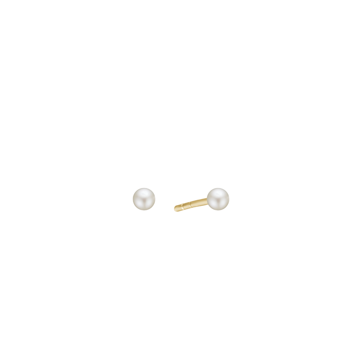 8KT ØRESTIK M/FERSKVANDSPERLE 4MM