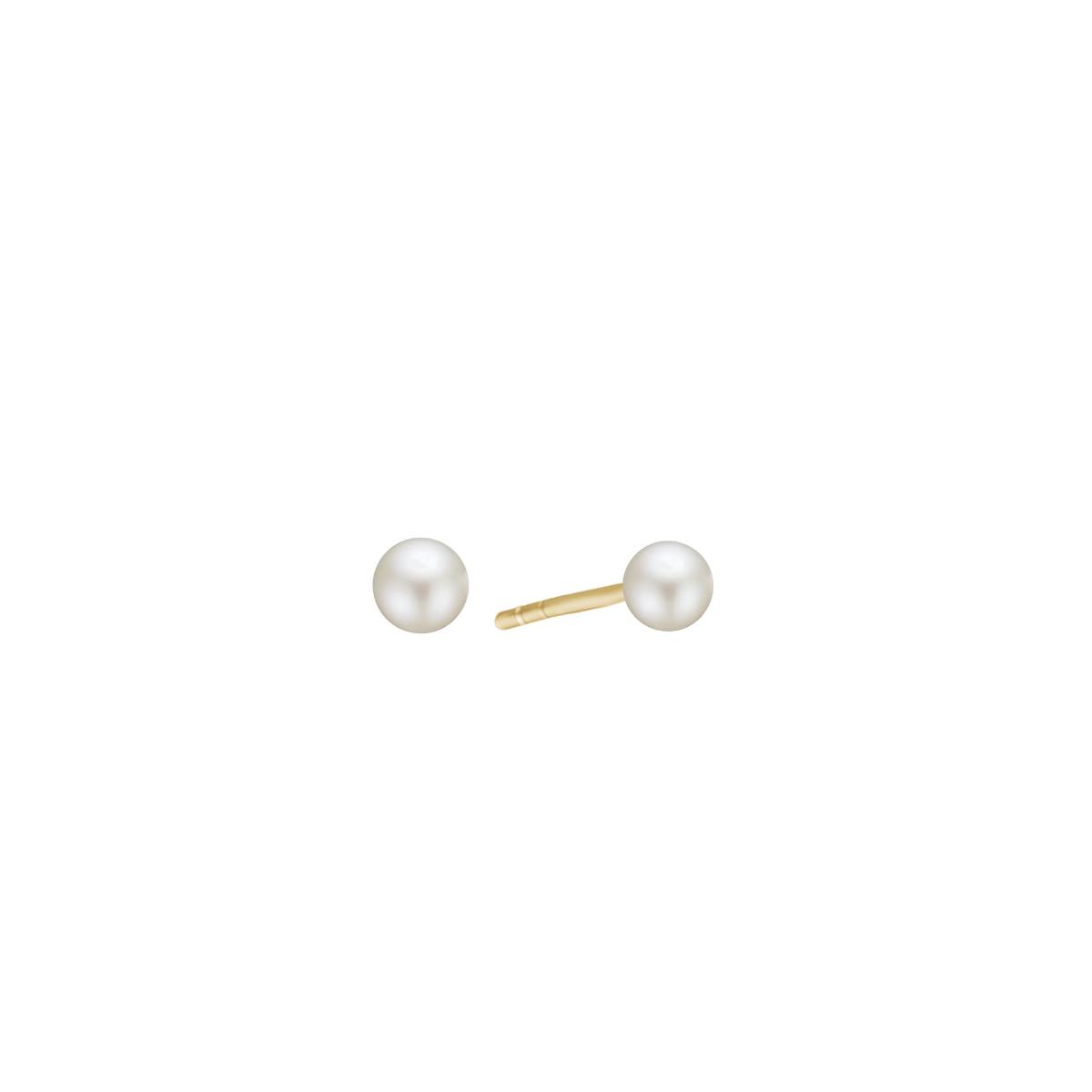 8KT ØRESTIK M/FERSKVANDSPERLE 5MM