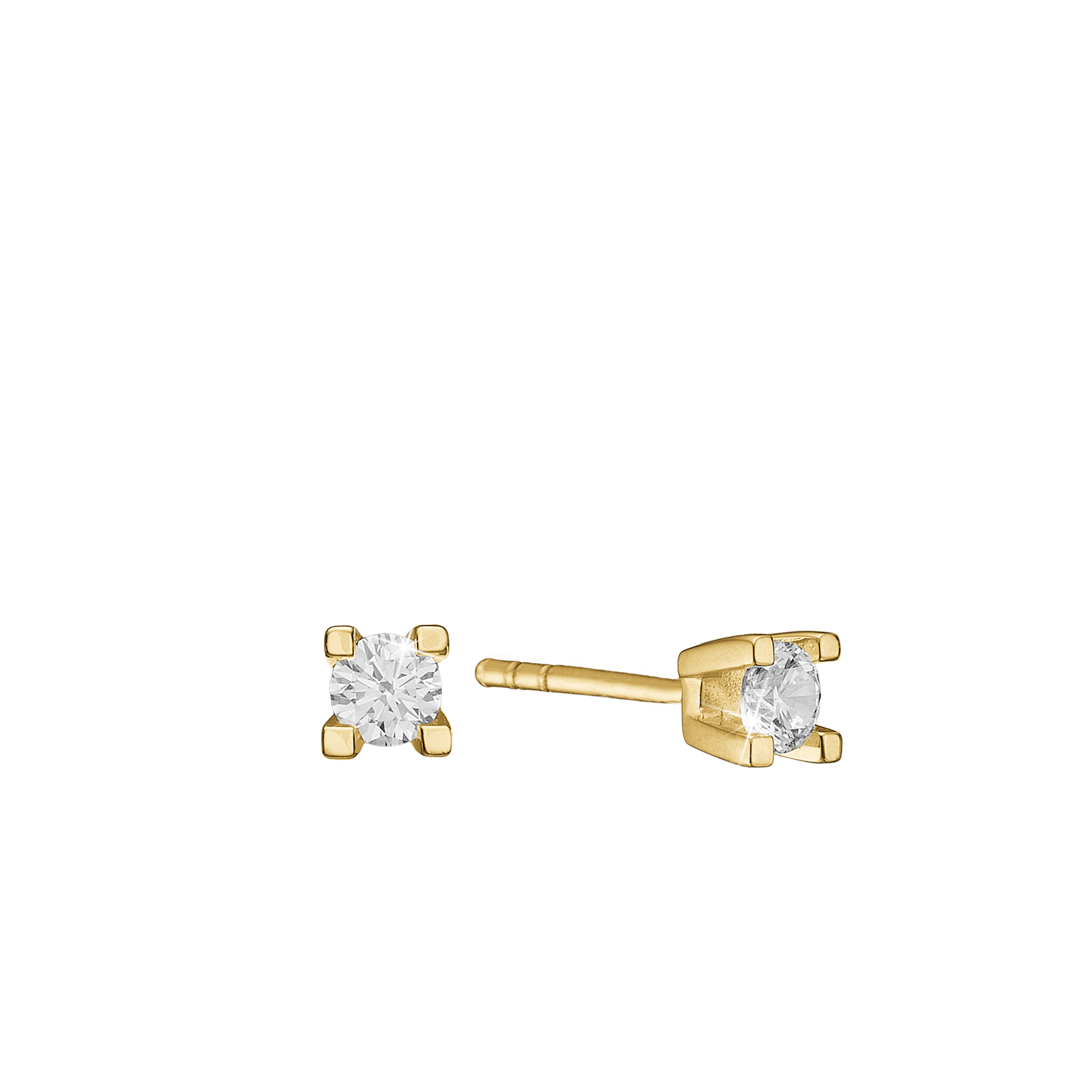 ETERNITY 14KT ØRESTIK 2X0,10CT WSI 4/GRA