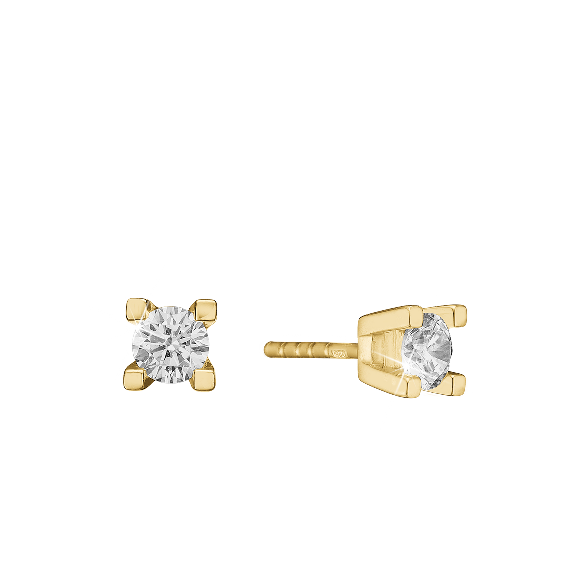 ETERNITY 14KT ØRESTIK 2X0,40CT WSI 4/GRA