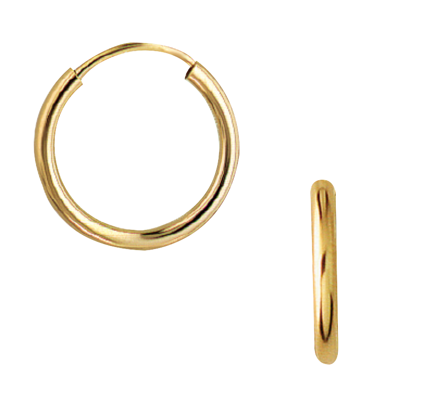 Guld creoler i 8 karat guld.