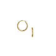 Creoler i 8 karat guld - 1,8 x 16 mm