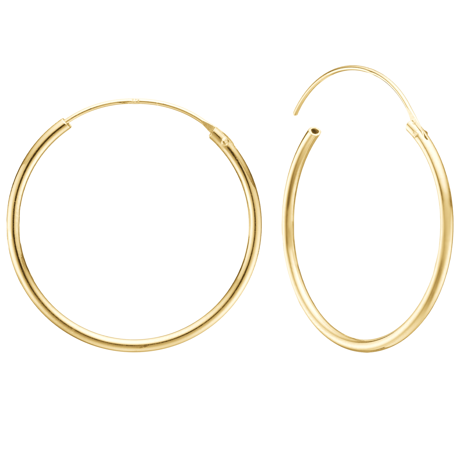 8KT CREOL 43MM, TRÅD 1,4MM M/VIPPELÅS