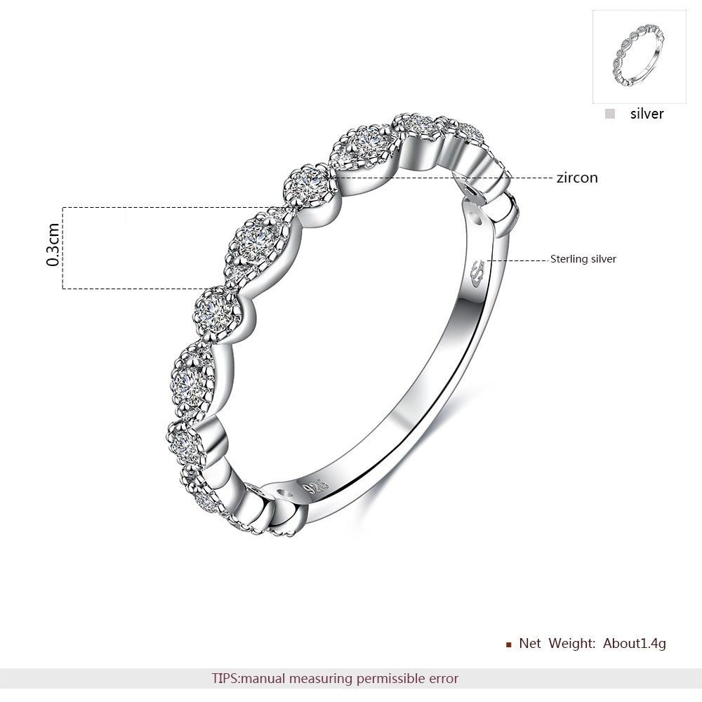 Sølv ring med zirconia