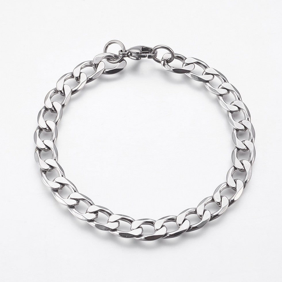 Armbånd rustfrit stål 21,5 cm