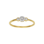 14kt. guldring m/dia. 0.05ct W/SI