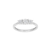 14kt. hvidguldsring m/dia. 0.16ct W/SI
