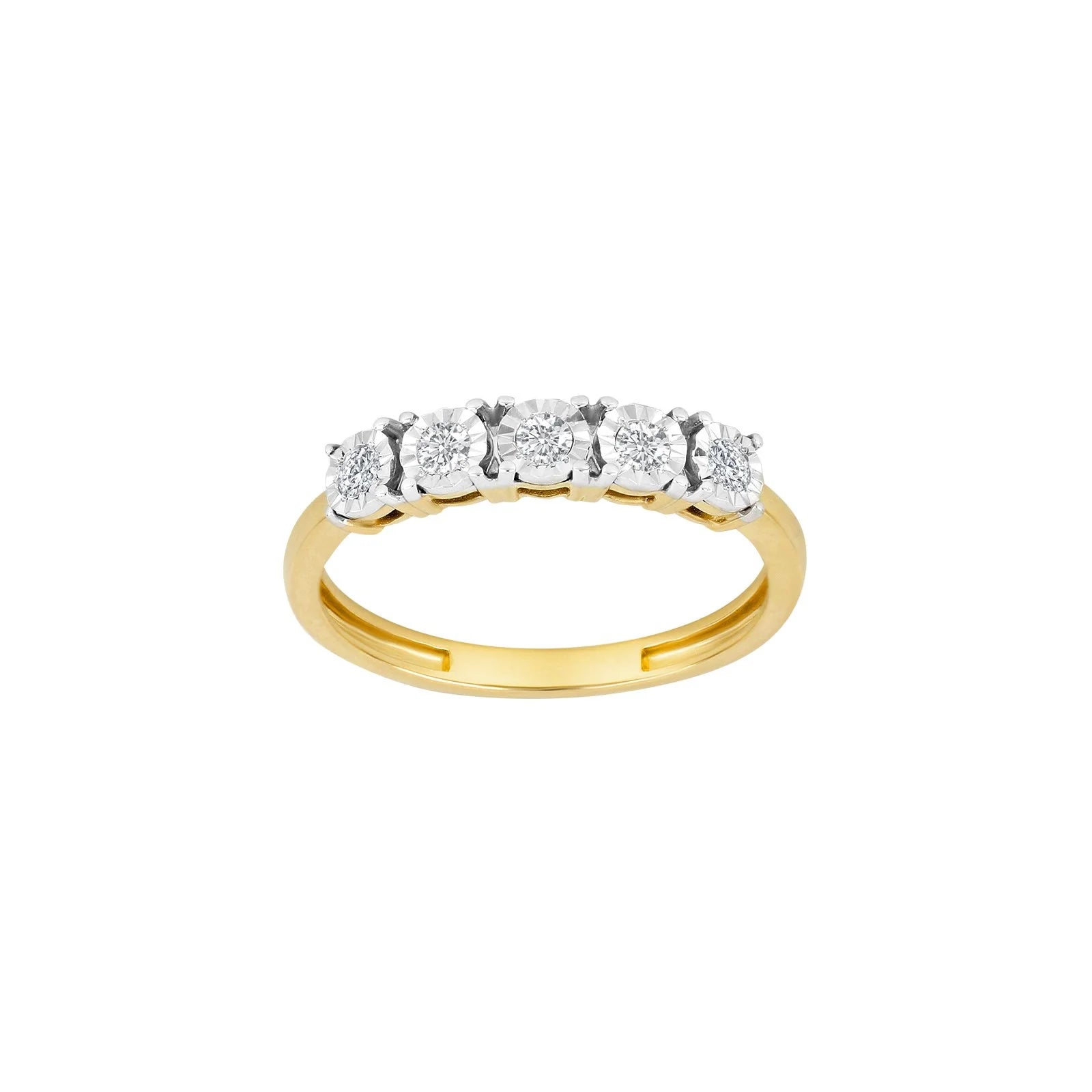 14kt. guldring m/dia. 0.18ct W/SI