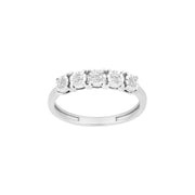 14kt. hvidguldsring m/dia. 0.18ct W/SI