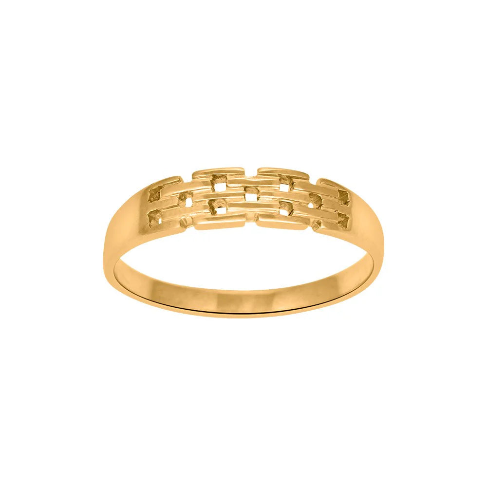 8kt. guldring mursten