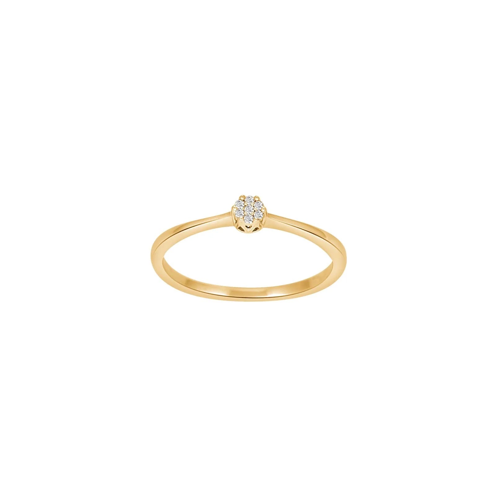 14kt. guldring m/dia. 0.03ct W/SI
