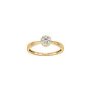 14kt. guldring m/dia. 0.14ct W/SI