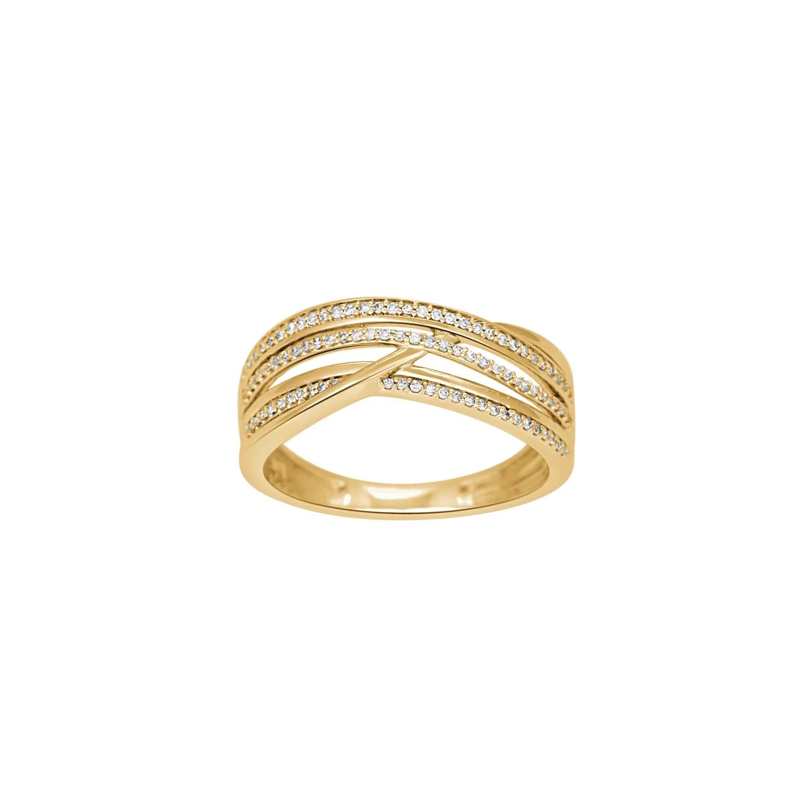 14kt. guldring m/dia. 0.15ct W/SI