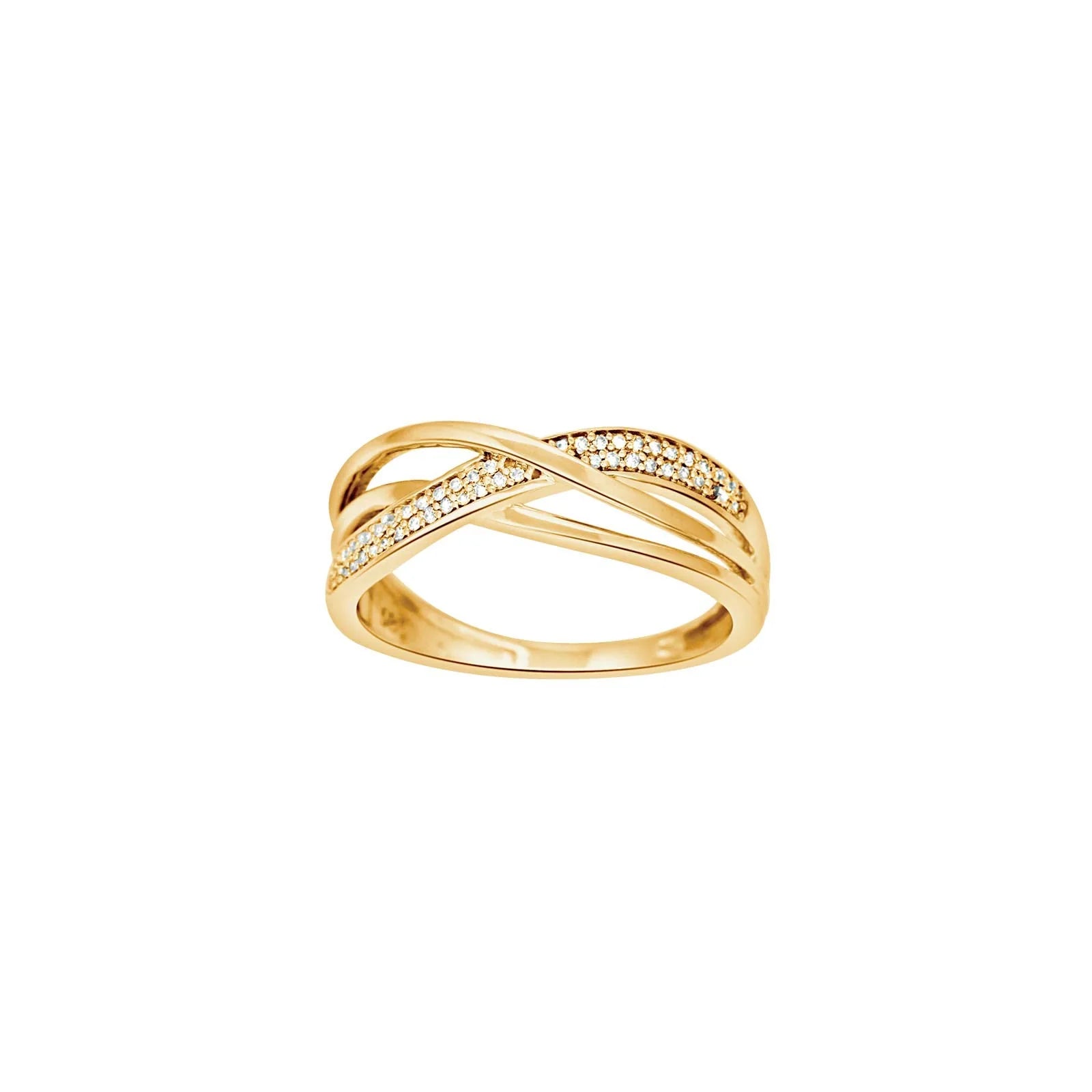 14kt. guldring m/dia. 0.09ct W/SI