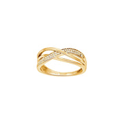14kt. guldring m/dia. 0.09ct W/SI