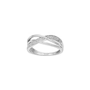 14kt. hvidguldsring m/dia. 0.09ct W/SI