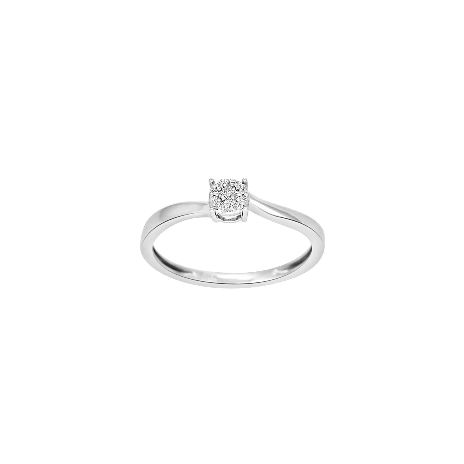 14kt. hvidguldsring m/dia. 0.03ct W/SI