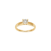 14kt. guldring m/dia. 0.16ct W/SI