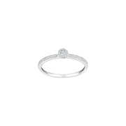 14kt. hvidguldsring m/dia. 0.16ct W/SI