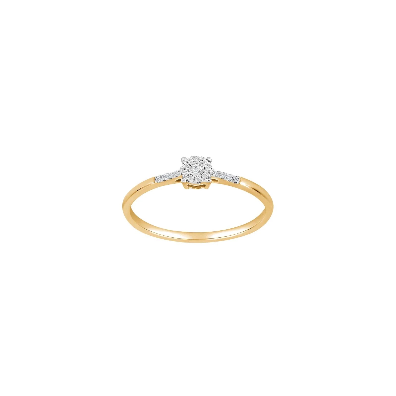 14kt. guldring m/dia. 0.06ct W/SI