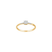 14kt. guldring m/dia. 0.06ct W/SI