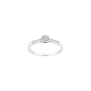 14kt. hvidguldsring m/dia. 0.04ct W/SI