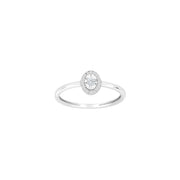 14kt. hvidguldsring m/dia. 0.08ct W/SI