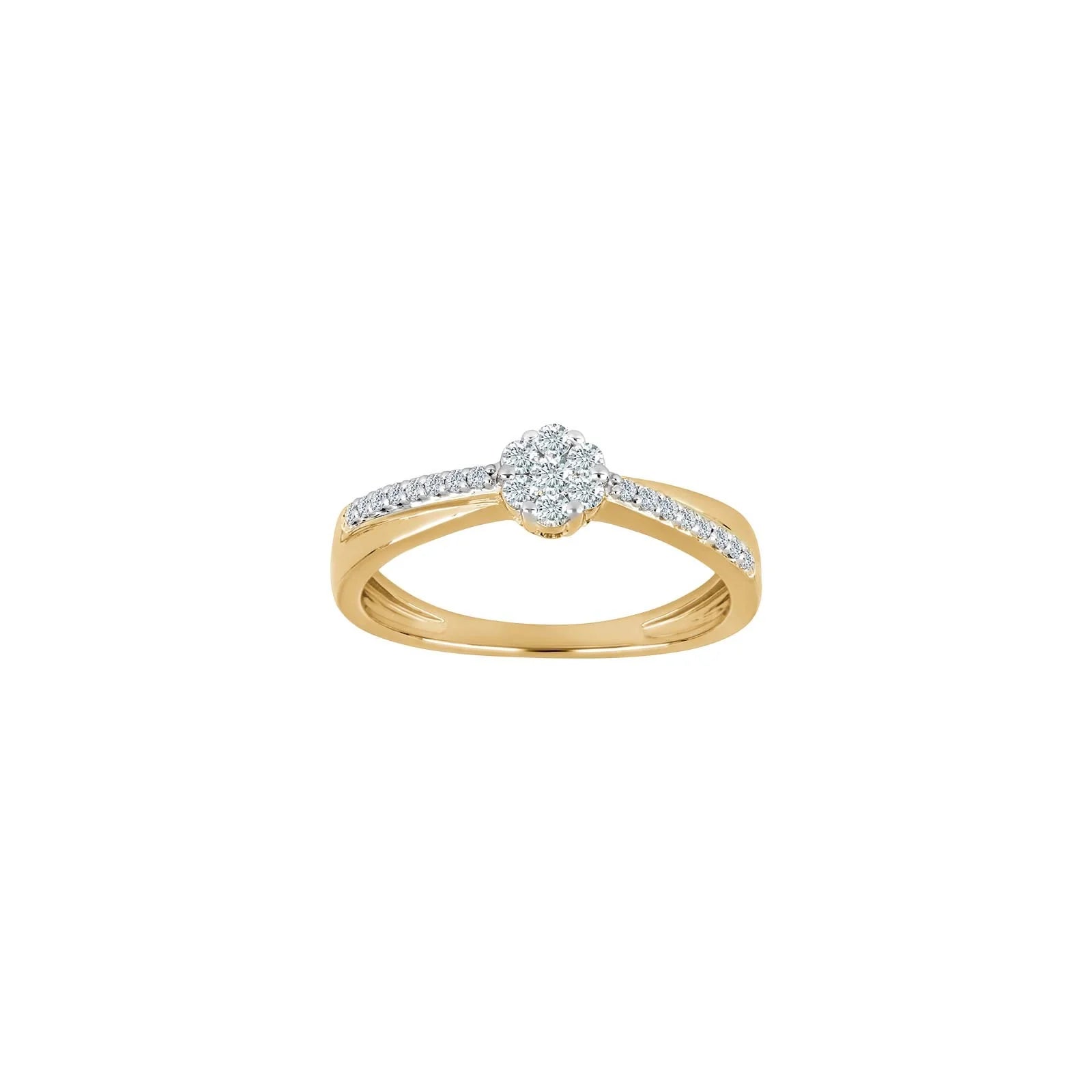 14kt. guldring m/dia. 0.25ct W/SI