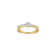 14kt. guldring m/dia. 0.25ct W/SI