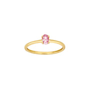 14kt. guldring m/ pink topas