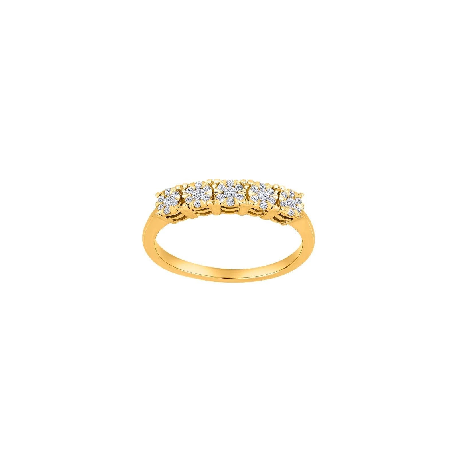 14kt. guldring m/dia. 0.24ct W/SI