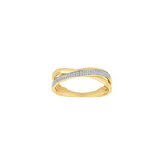 14kt. guldring m/dia. 0,10ct W/SI