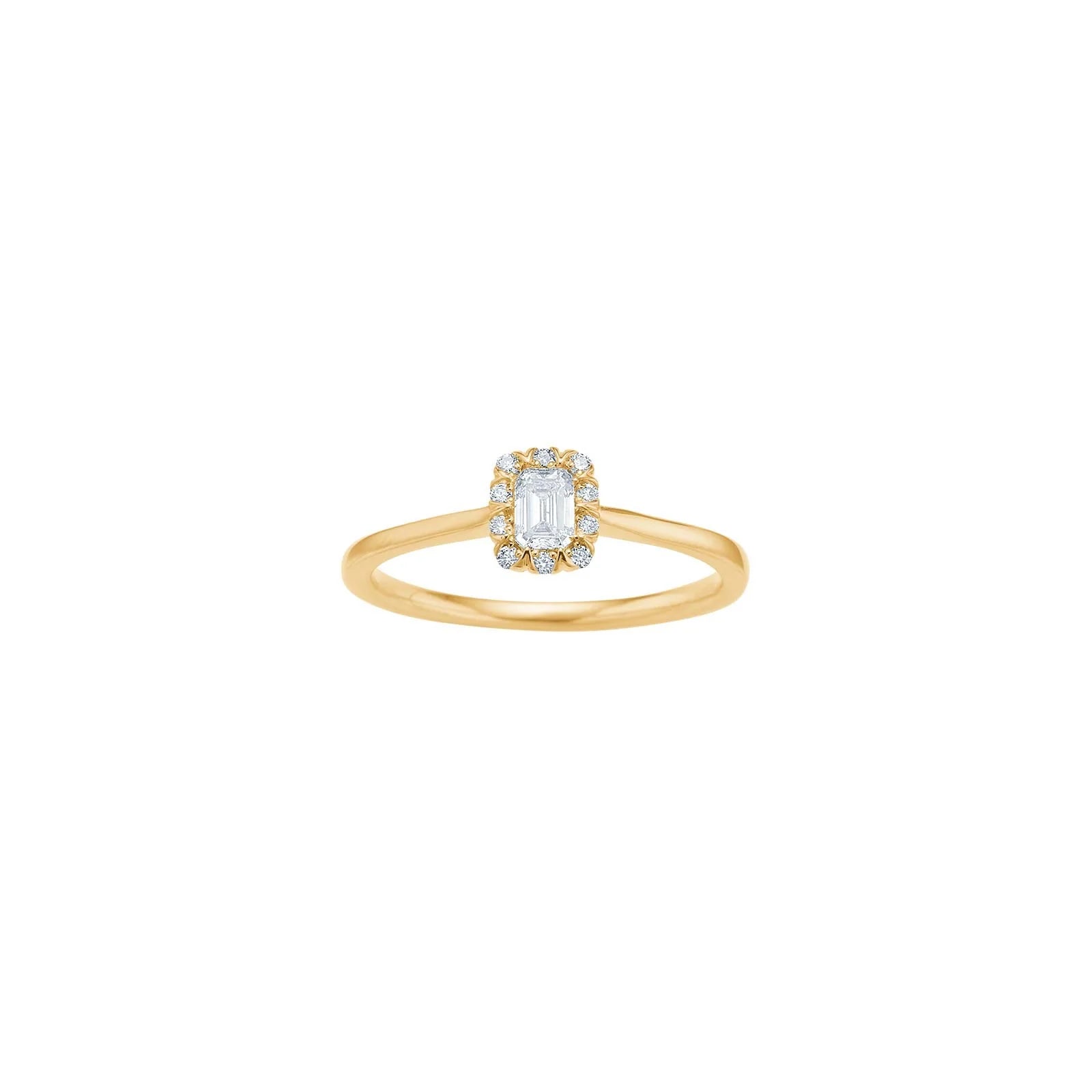 14kt. guldring m/dia. 0,25ct W/SI