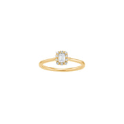 14kt. guldring m/dia. 0,25ct W/SI