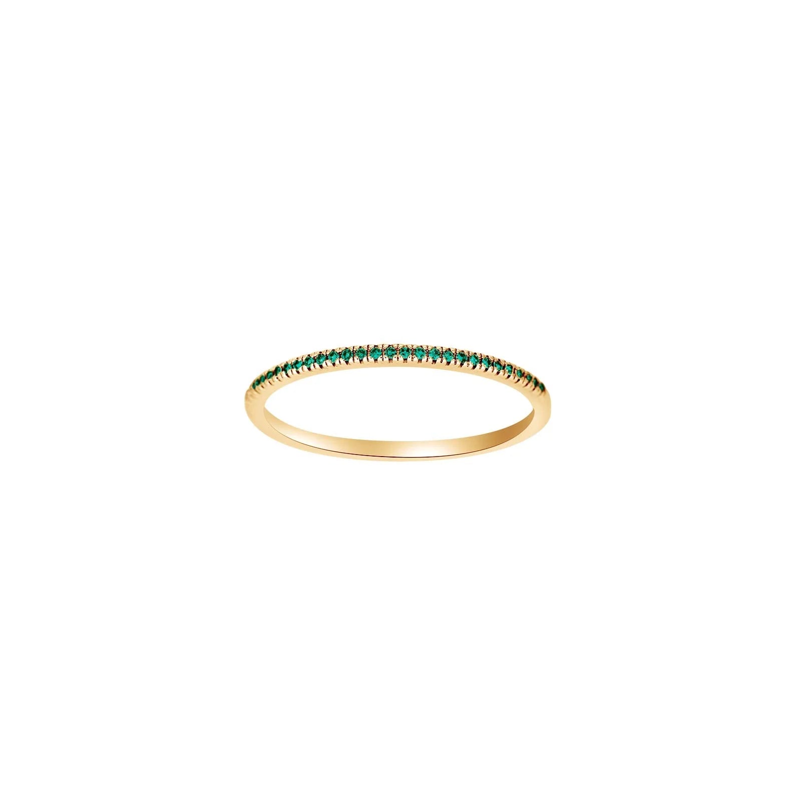 HEART 14kt. guld alliancering m/smaragd