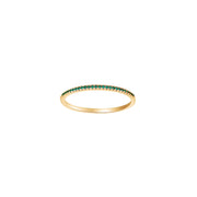 HEART 14kt. guld alliancering m/smaragd