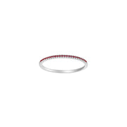 HEART 14kt. hvidguld alliancering m/rubin