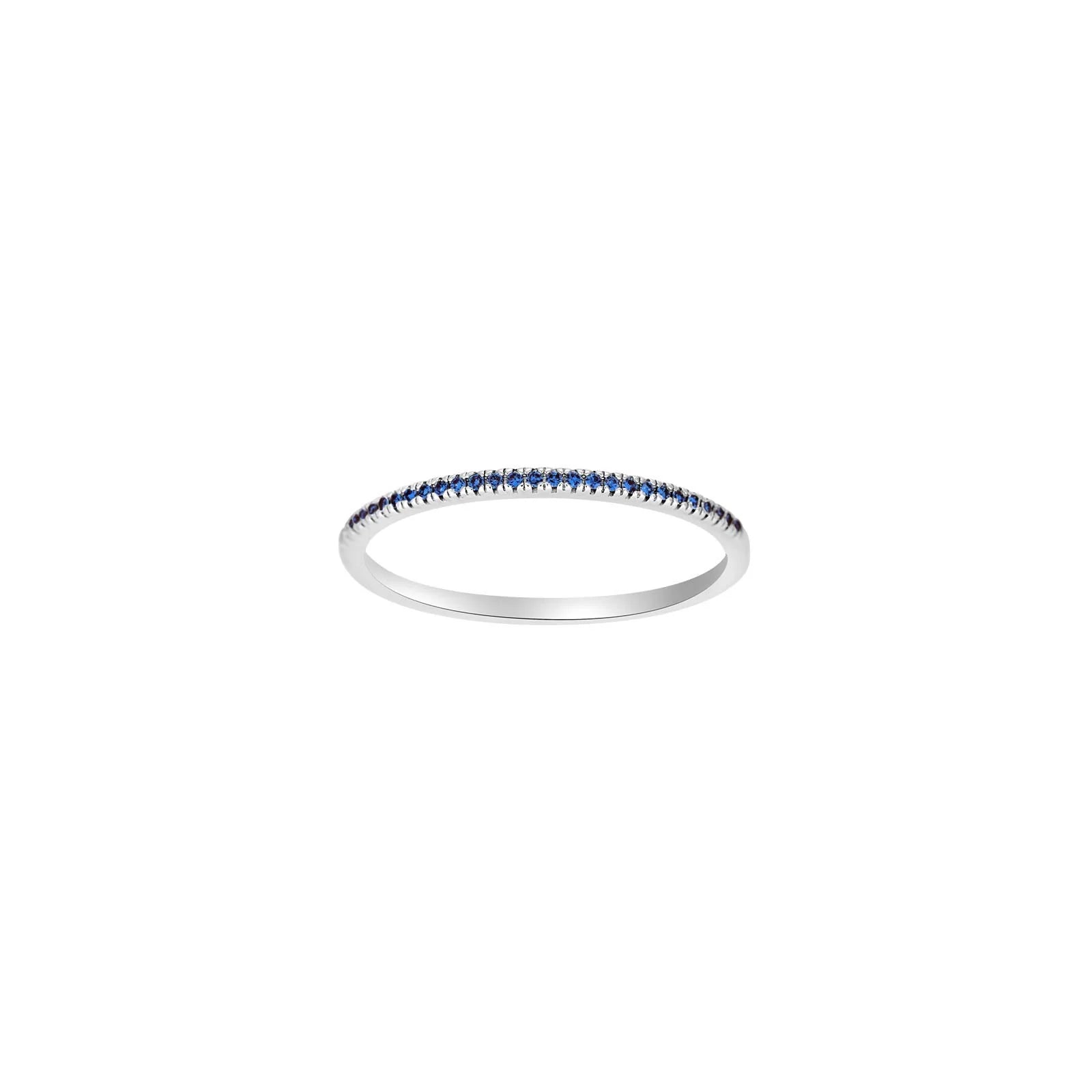 HEART 14 kt. hvidgulds alliancering m/safir