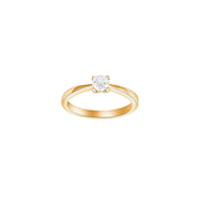 HEART 14kt. guldring m/dia. 0.40ct W/SI
