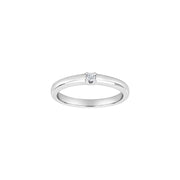 14kt. hvidgulds alliancering m/dia. 1 x 0,05 W/SI