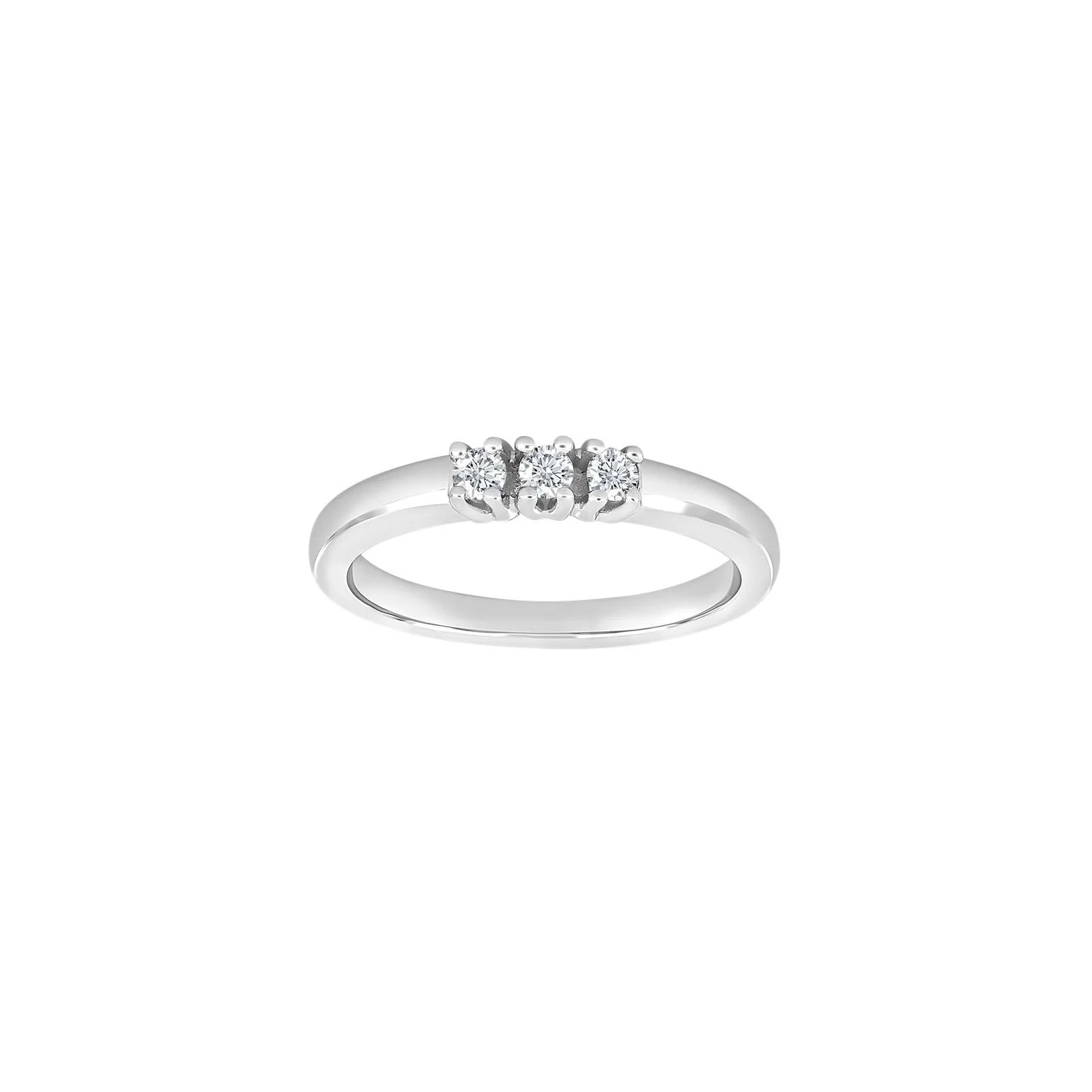 14kt. hvidgulds alliancering m/dia. 3 x 0,05 W/SI
