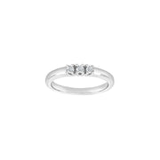 14kt. hvidgulds alliancering m/dia. 3 x 0,05 W/SI