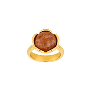 Sølv forg. ring FlowerStor m/sunStone