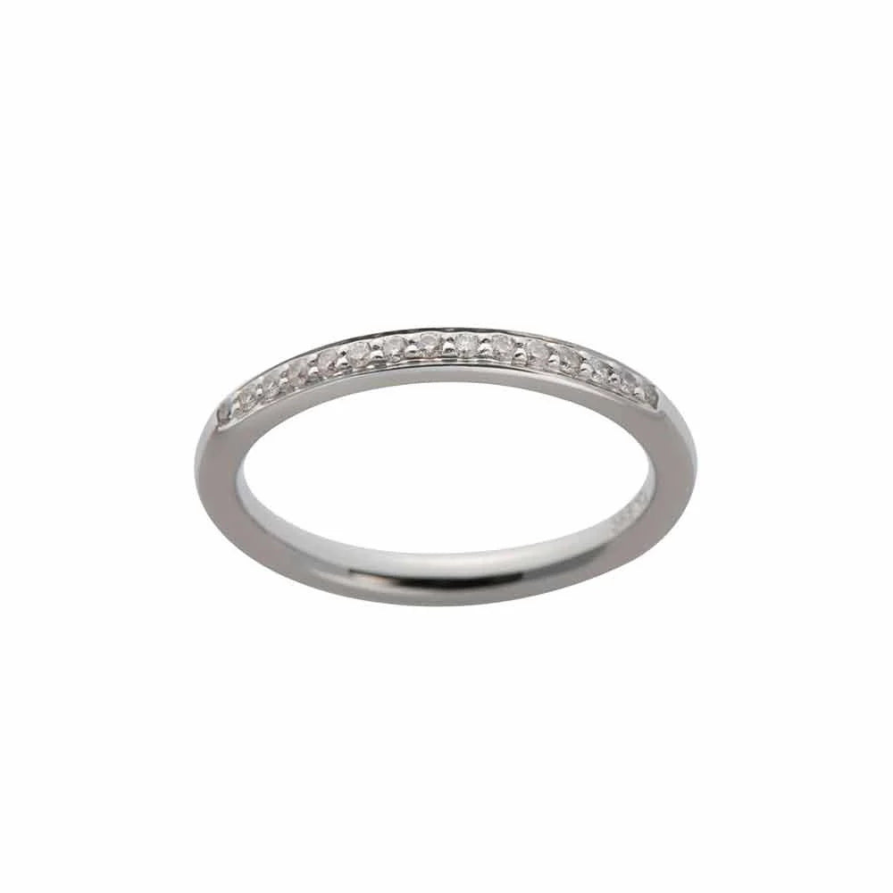 14 kt. hvidguldsring med 0,12carat TW/SI