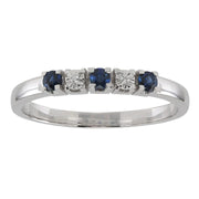 14 kt. hvidguld 0,011ct TW/SI safir 0,23ct