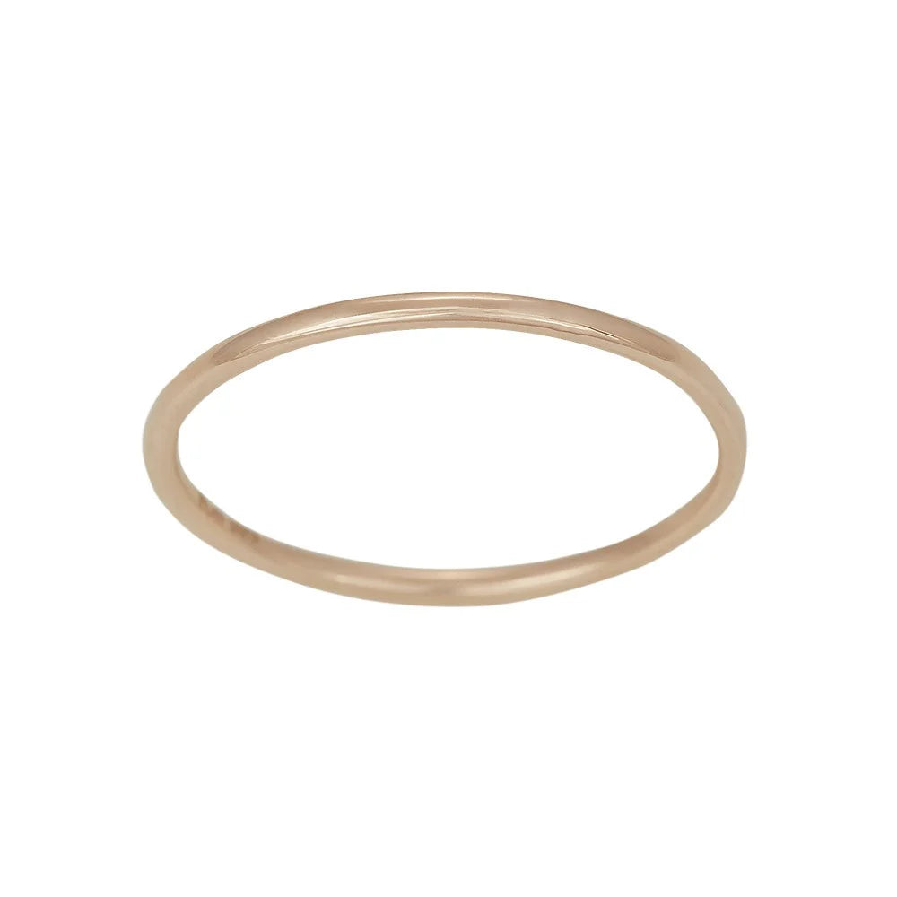 14 kt. guldring - glat
