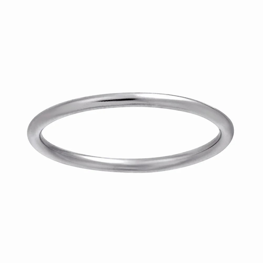 Rhod. sølvring glat 1,5mm