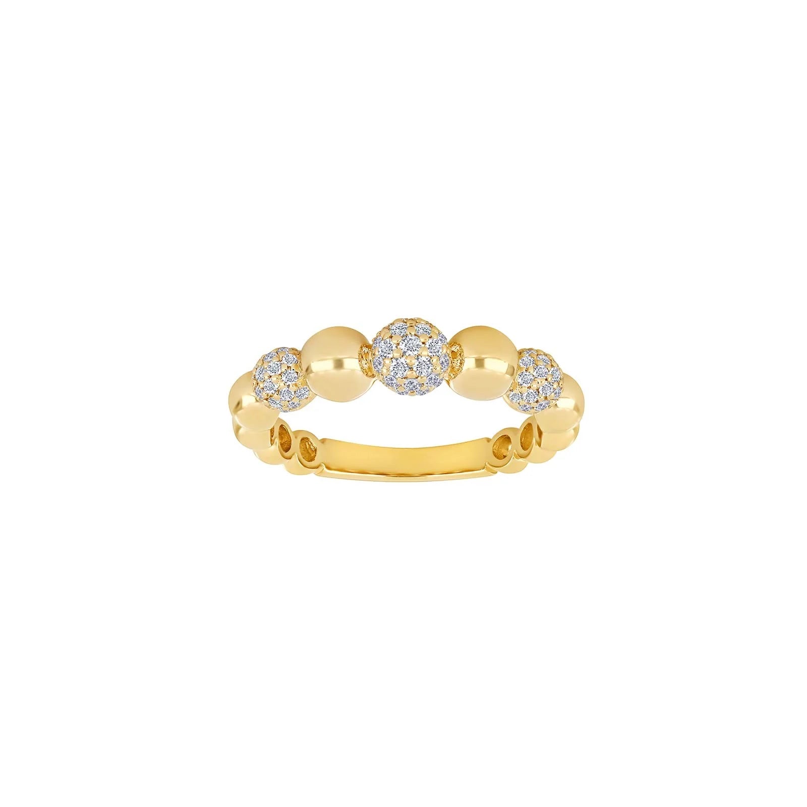 14 kt. guld kuglering m/dia 0.42ct W/SI